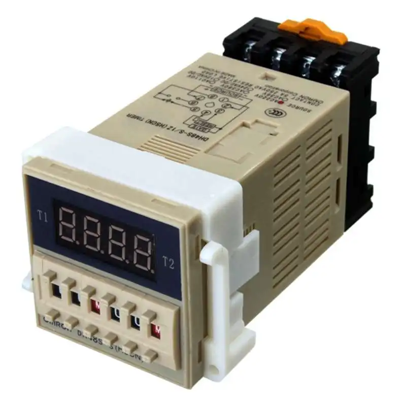 Promotion! AC 220V 5A Programmable Double Time Timer Delay Relay Device Tool DH48S-S | Relays