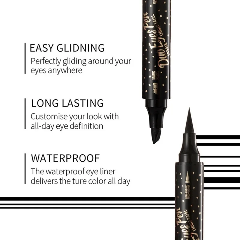 

Smooth Quick Drying Thick Double-headed Eyeliner Starry Eyeliner Lasting Non-staining Waterproof Eyeliner