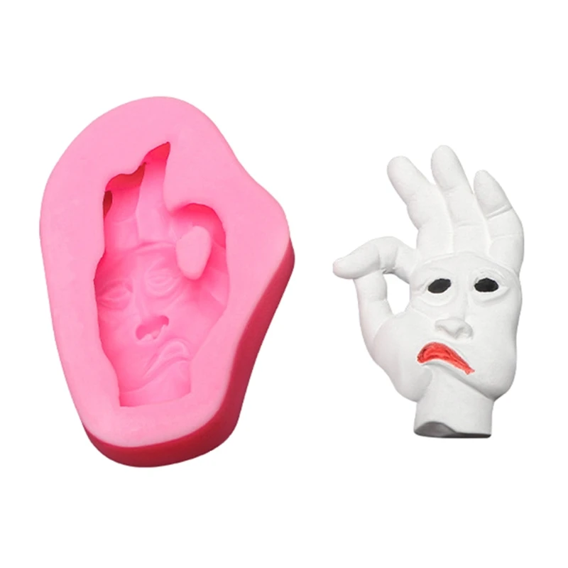 

T8DE Silicone Palm and Soles Scissors Hand Mold Reusable Ice Candy Chocolate Baking Mold Oven Freezer Dishwasher Safe