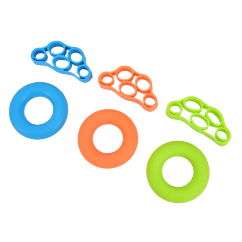 1 Set Jari Gripper Kekuatan Pelatih Perlawanan Band Tangan Grip Pergelangan Tangan Tandu Jari Expander Latihan Jari Resistance Band