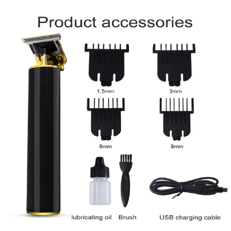 USB режущий цифровой триммер для волос резьба маленькая серебряная трубка медная