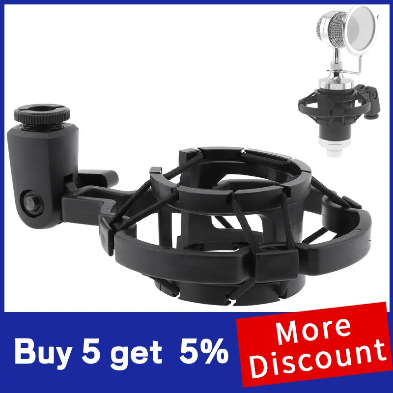 Пластиковый Студийный микрофон с зажимом для записи подставка микрофона