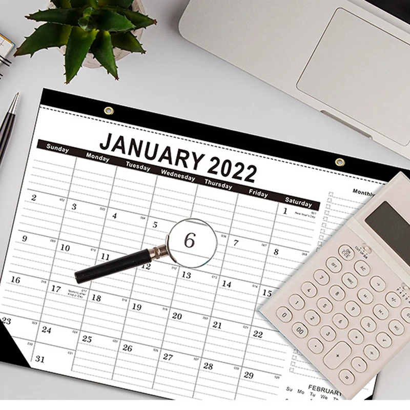 

2022 Calendar Monthly Planner Agenda Wall Planner Schedule Daily Organizer