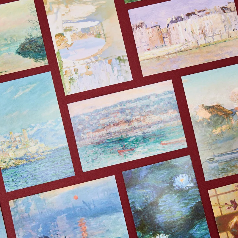 Классическая открытка с масляной живописью в коробке почтовая творческие