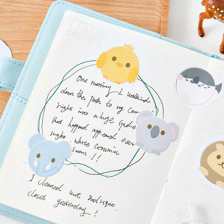 45 листов милые животные канцелярские наклейки кошки бумажные для детей