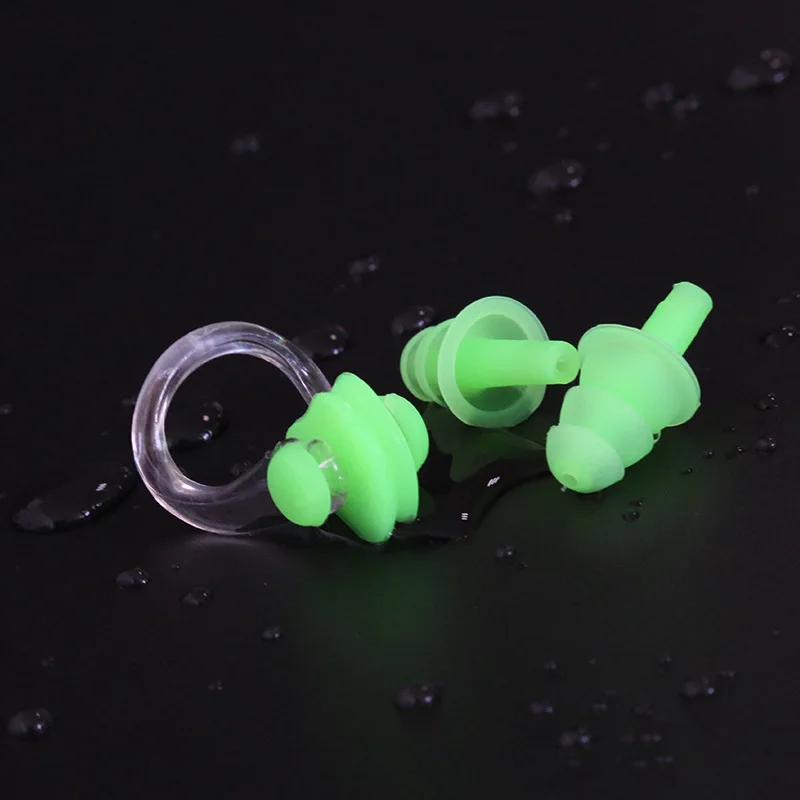

Soft Swimming Earplugs Nose Clip Case Protective Prevent Water Protection Ear Plug Waterproof Soft Silicone Swim Dive Supplies