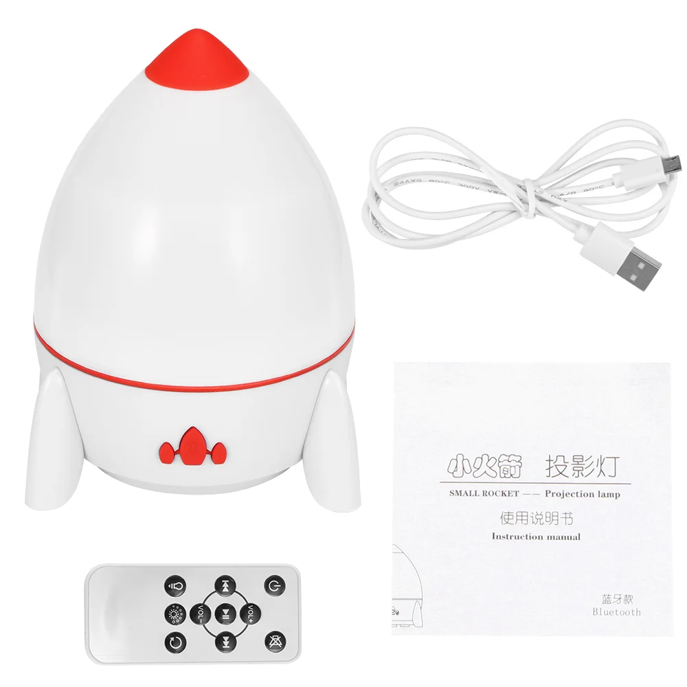 

Small Rocket Music Starry Sky Projection Lamp LED Rotating Projector Starry Sky Night Light Romantic Projection Lamp Moon Sky