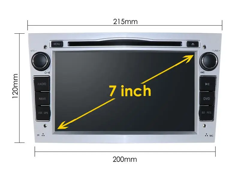 Silver 4 ядра 4G wifi Android 9,0 2 DIN Автомобильный gps для opel Vauxhall Astra H G J Vectra Antara Zafira Corsa Vivaro Meriva Veda dvd-плеер - Цвет: Silver