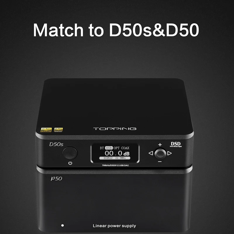 Линейный источник питания TOPPING P50 для D50S A50 DX3 PRO совместимый с глобальной напряжением 115 В/230 В|Усилители