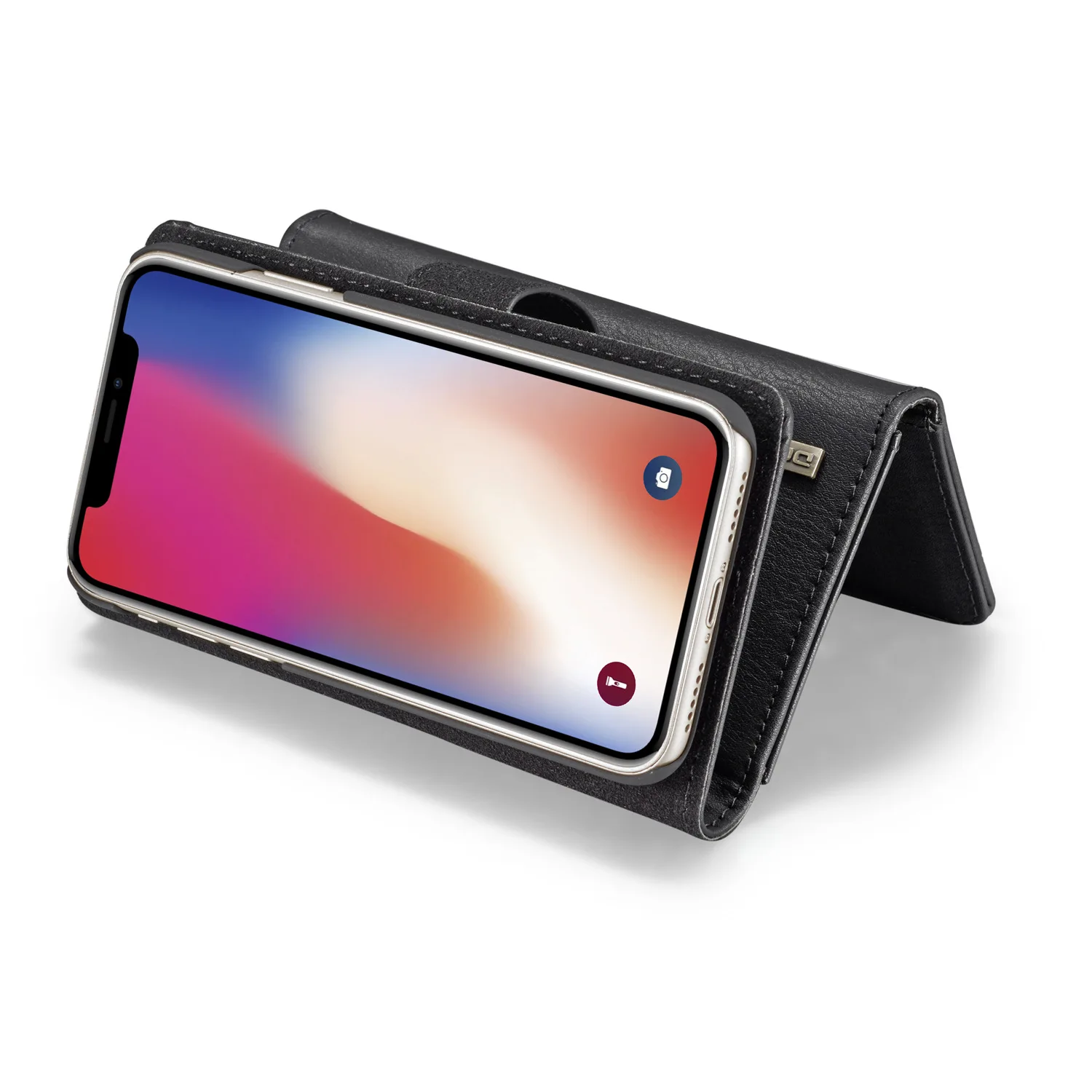 Трехслойный чехол кошелек с несколькими отделениями для карт кожаный телефона