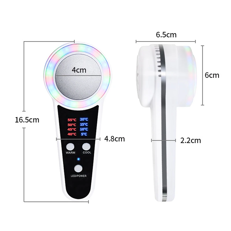 

DARSONVAL Hot Cold Hammer Electric LED Cryotherapy Face Lifting Tightening Facial Massager LCD Display Screen Adjust Temperature