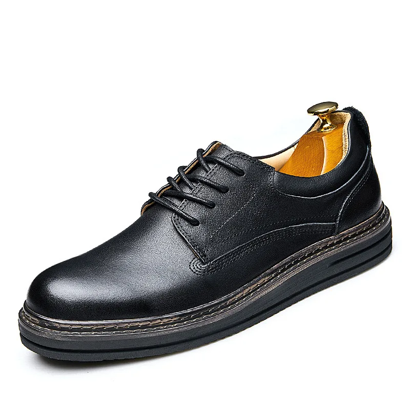 

Leisure Shoes Breathable Sneaker Fashion Boots Men Casual Shoes Spring Autumn Winter British Retro All-match Cowhide Men Shoes