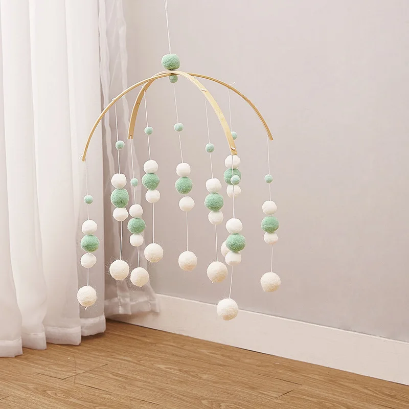 New Dream Catcher Ins Nordic Wool Ball Wind Chimes Bed Bell Children's Room Decoration Living Shop Habitacion | Дом и сад