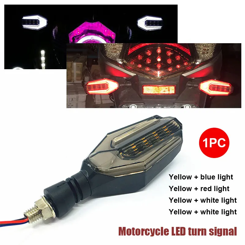1 поворотный сигнал для мотоцикла светодиодная фара двигателя Honda Shadow 750 Yamaha Ybr 125