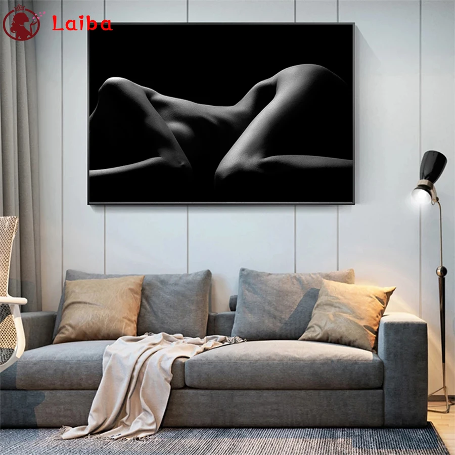 

Полноформатная алмазная живопись, современное черно-белое искусство, сексуальная женщина, алмазная вышивка, вышивка крестиком из смолы, ук...