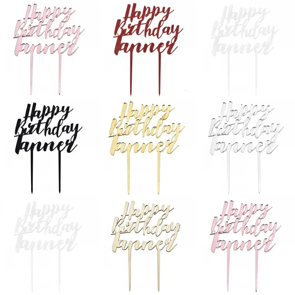 Персонализированный Топпер для детского торта на день рождения с гравировкой