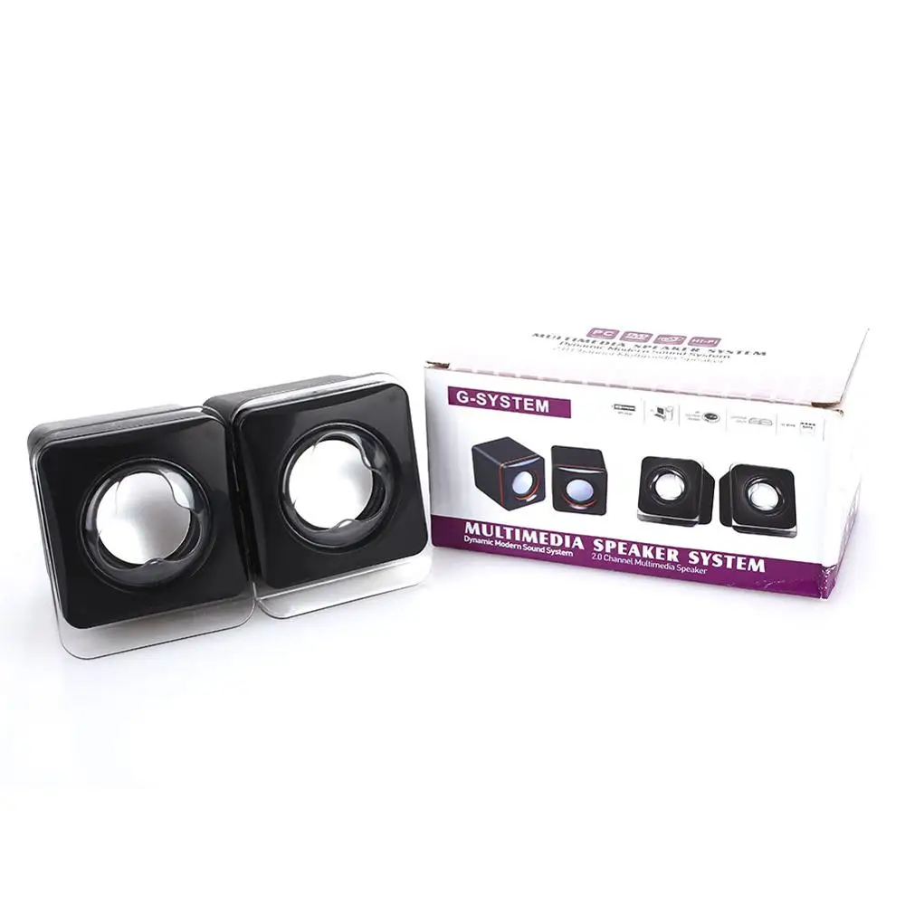 Универсальный портативный проводной мини-динамик для ноутбука ПК стерео аудио