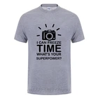 Футболка для фотосъемки с забавным временем заморозки, забавный подарок на день рождения для мужчин, папы, отца, мужа, фотографа, камеры, Мужская хлопковая футболка, футболка