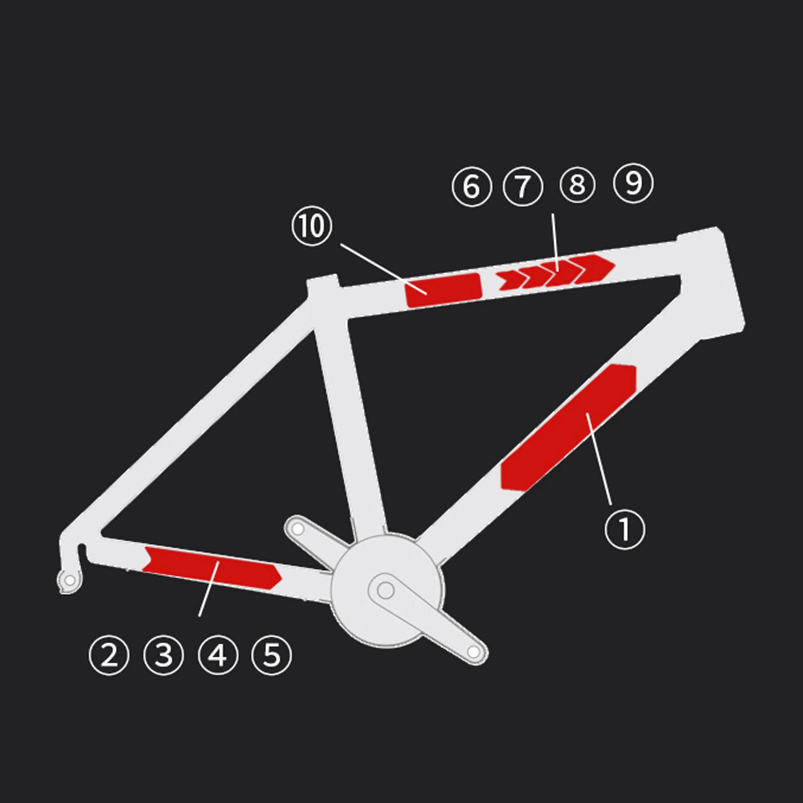

10Pcs DIY Graffiti 3D Bicycle Frame Protector Sticker Scratch-Resistant Protection Decals Innovative Bike Guard Frame Cover