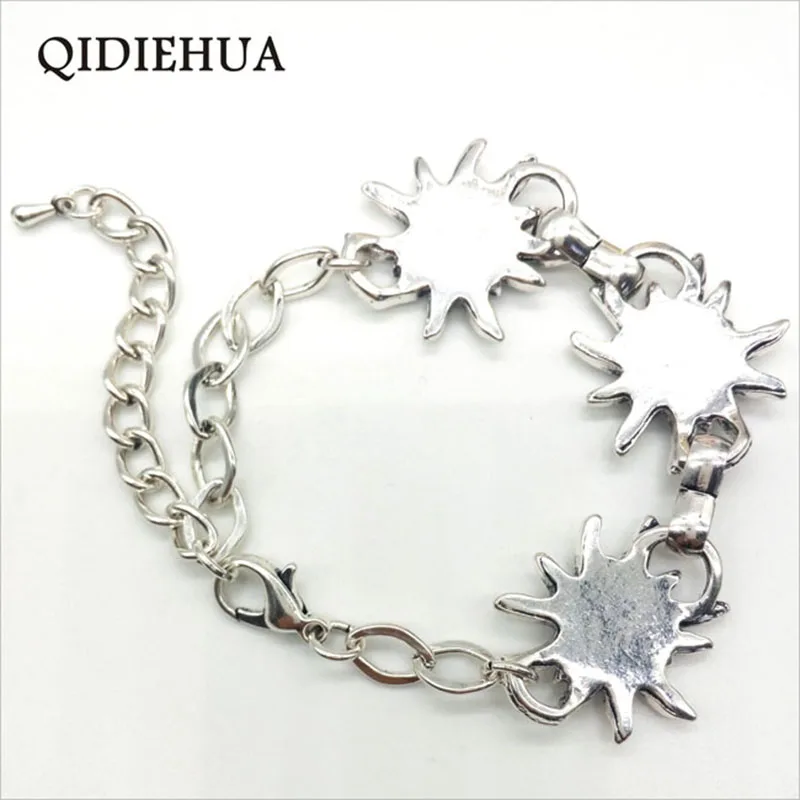 QIDIEHUA, античный серебряный Эдельвейс, браслеты, Октоберфест, очень популярный браслет, разноцветные стразы, очаровательный браслет для женщин