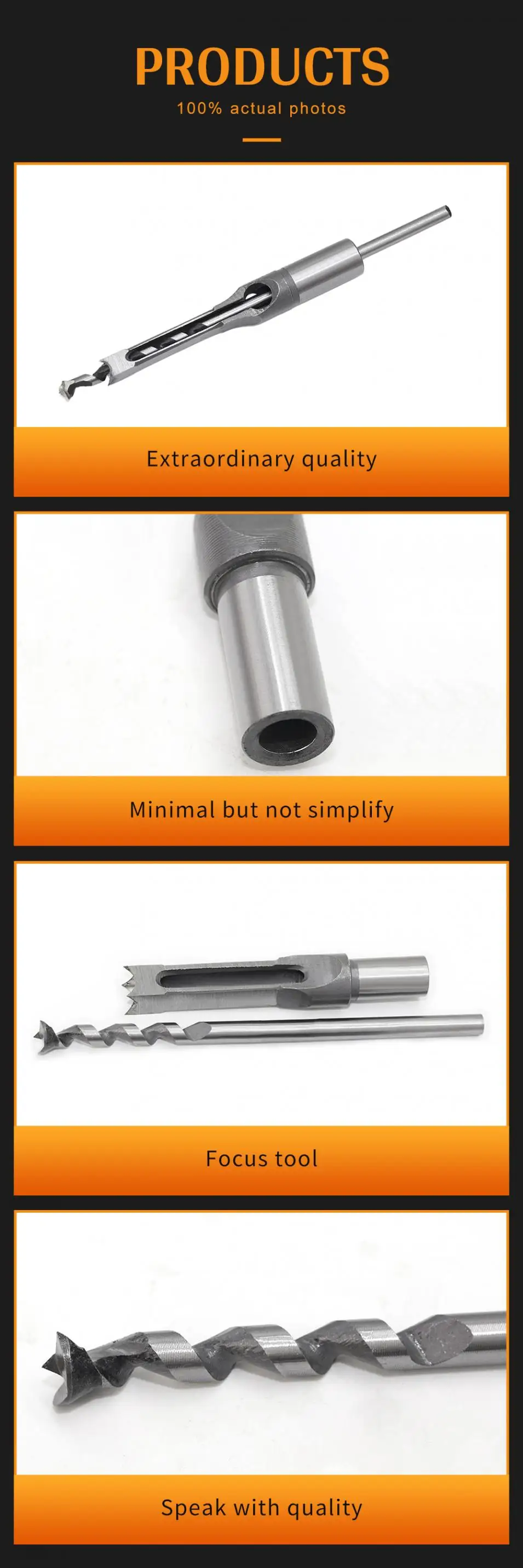 

1 Piece 10mm Alloy Steel Square Hole Saw Mortise Wood Drill Bit with Twist Drill