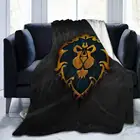 Manta de alianzia de World of Warcraft, для взрослых и детей, manta supersuave y caplida de gran tamajo con franela suave antipelus