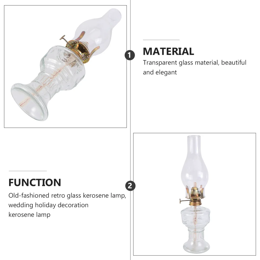 Ретро Классическая керосиновая лампа домашний винтажный стеклянный подсвечник