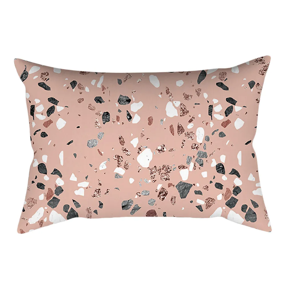 

Rose Gold 30*50Pink Cushion Cover Suitable for Square Home Decoration Pillowcase Belong Officeposzewka Dekoracyjna Throw Pillows