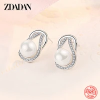 zdadan 925 sterling silver pearl earrings water drops personalized atmospheric earrings for women jewelry gifts