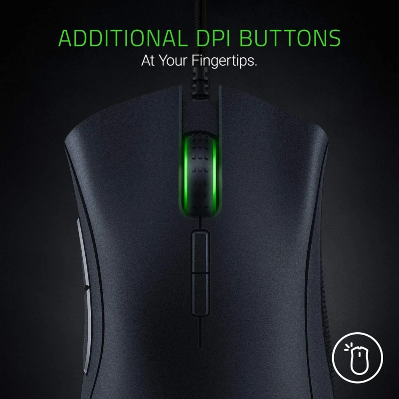 Razer DeathAdder Elite Gaming Mouse 16,000 DPI Optical Sensor - 7 Programmable Buttons - Mechanical Switches - Rubber Side Grips