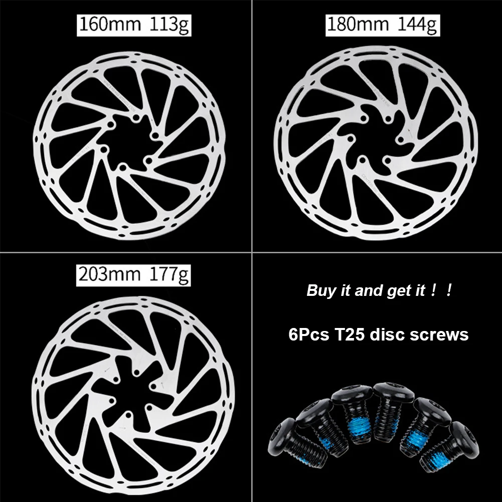 160 мм 180 203 велосипедный дисковый тормозной ротор осевой нержавеющей стальной