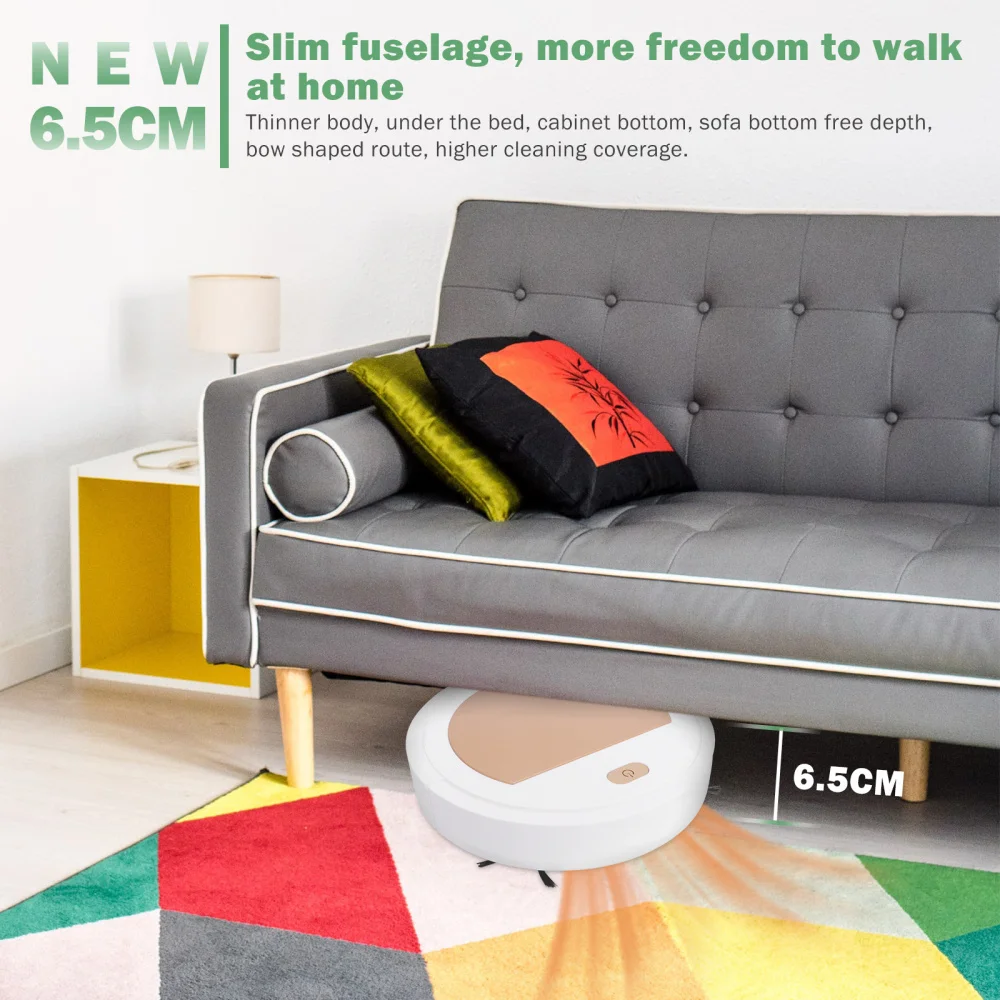 

1pc Floor Mopping Robot Durable Simple USB Smart Cleaning Machine Versatile Auto Cleaner (White)