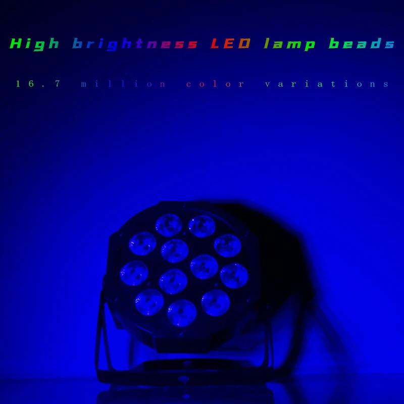 12 шт./лот плоский Par Led 12x12 Вт RGBWA УФ 6in1 Светильник может 64 Светодиодный точечный