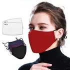 Маска хлопковая черная против пыли PM2.5 с фильтром из активированного угля, 3 шт.