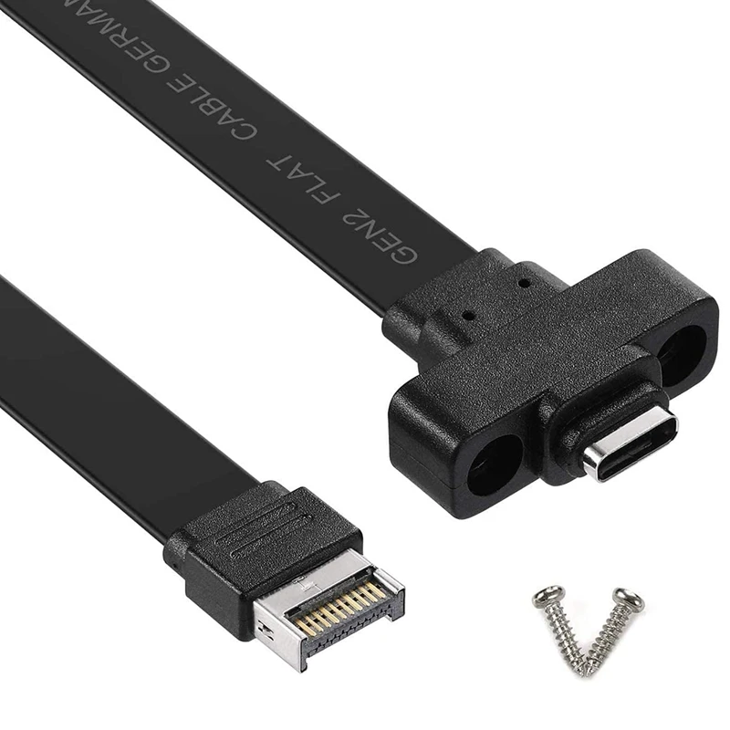 USB 3.1 Front Panel Type E to C Extension Cable EN 2 (10 Gbit/S) Internal Adapter with 2 Screws (50cm)