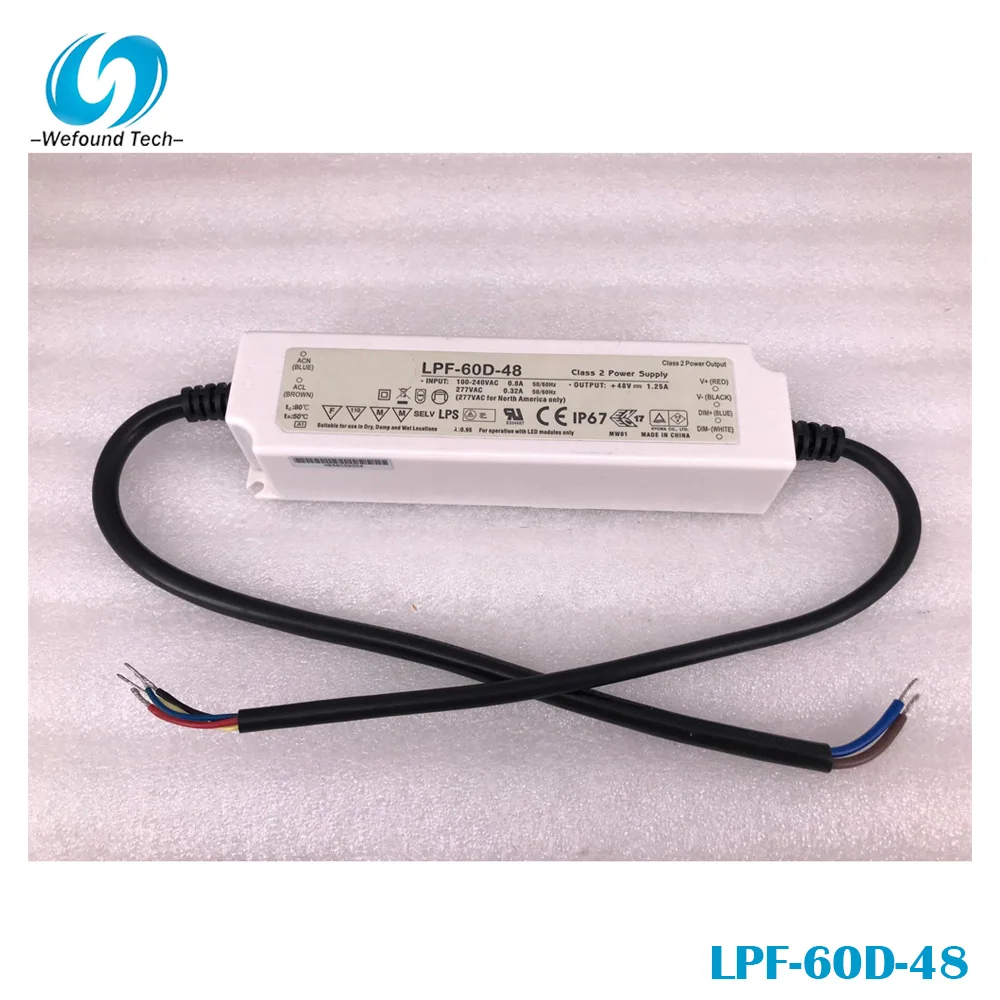 

For LPF-60D-48 60W 48V 1.25A LED Switching Power Supply High Quality Fully Tested Fast Ship