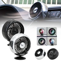 car fan 360%c2%b0 rotatable usb powered car cooling fan with light 3 speeds auto fan for dashboard air vent car interior accessories