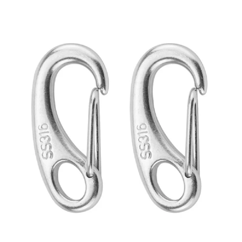 2 шт. лодка морская нержавеющая сталь форма яйца Пружинные защелкивающиеся