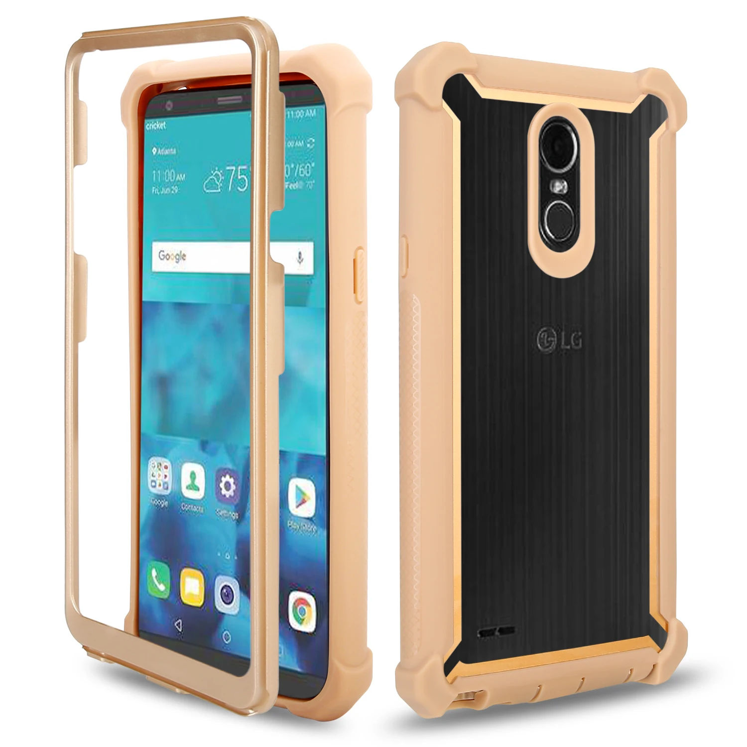 Gold Ультра тонкий, несмотря на экстремальные прочный чехол для LG Stylo 5 4 Plus всего тела защитный ударостойкий, защита от падений ударопрочная крышка для LG Aristo 2 3 - Цвет: Gold