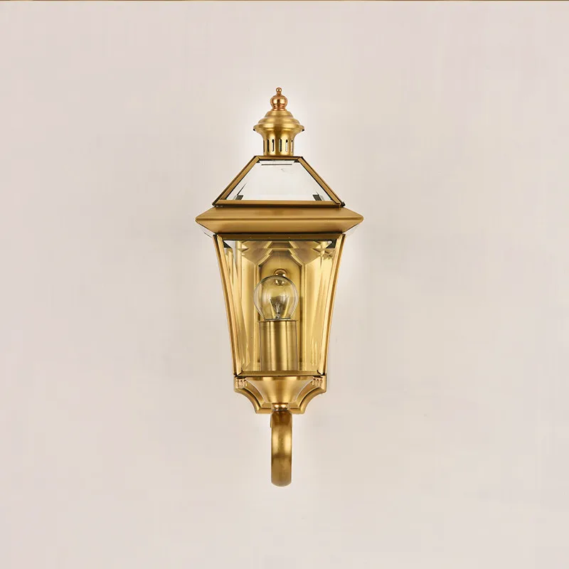 Европейский латунь золотой настенный светильник на открытом воздухе
