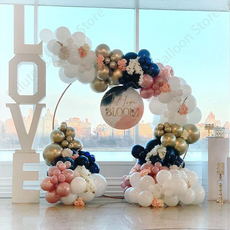 

150pcs White Gold Metallic Blue Pink Restoring Baby Shower Decor Balloon Birthday Decoration DIY Party Birthday Decorations