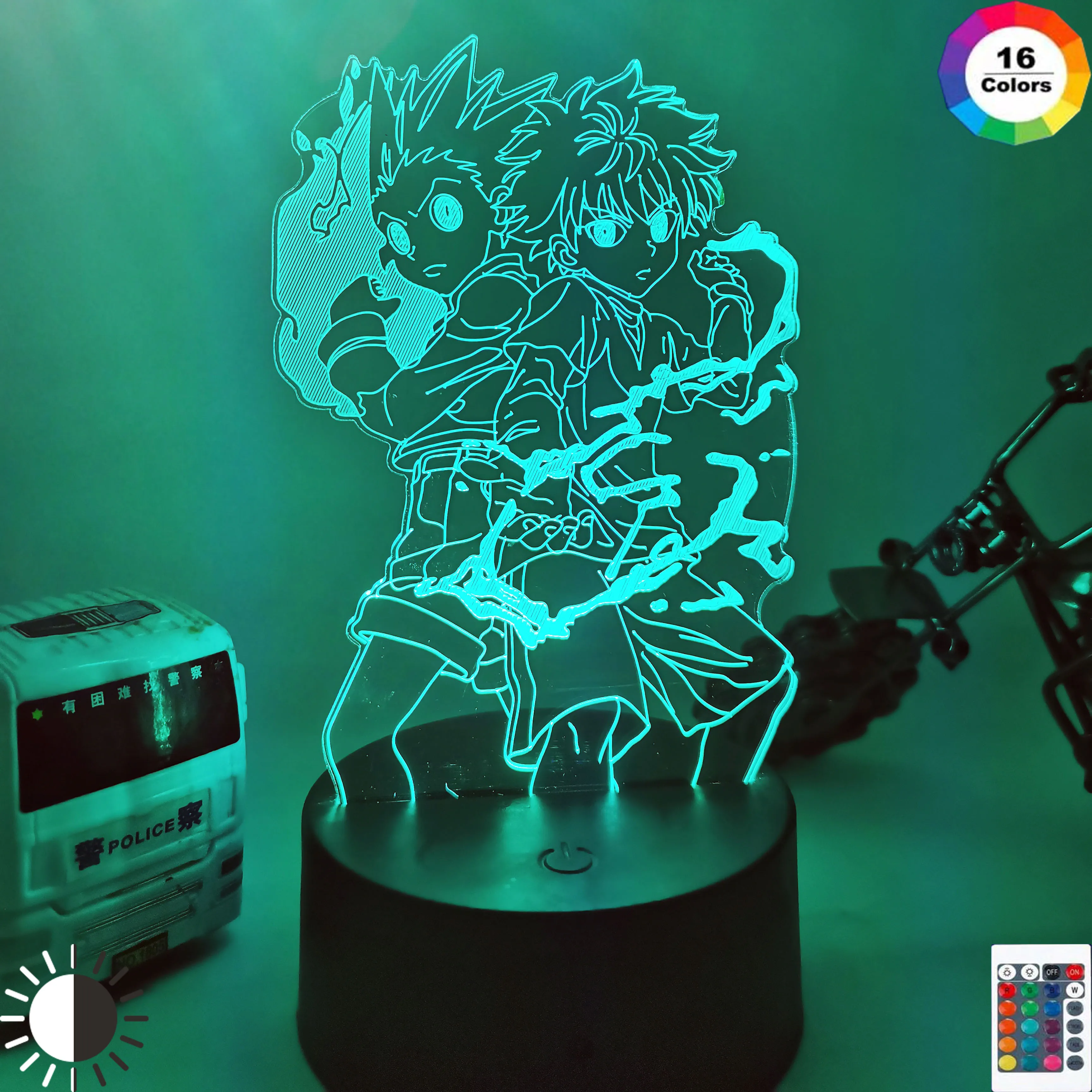 Гон и хоть рисунок 3d ночной Светильник аниме Hunter X для малыша Украшения в спальню