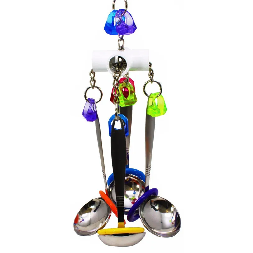 Игрушки для птиц качели попугай клетка ложка колокольчик подвесной питомец