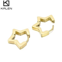kalen stainless steel star earrings small cute geometry stud earrings set punk piercing earing womens minimalist jewelry