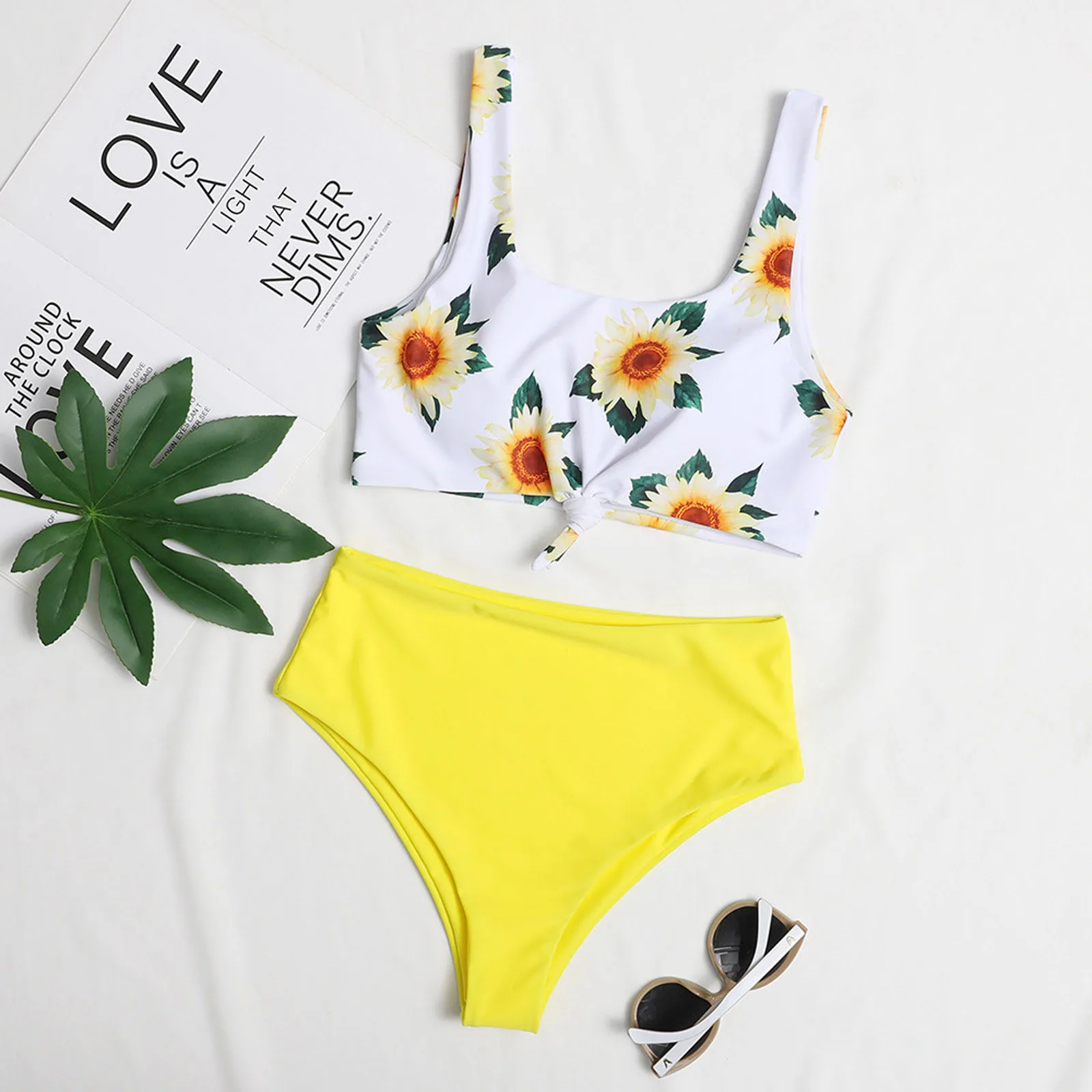 

Купальный костюм женский, с высокой талией, с пуш-ап, 2021