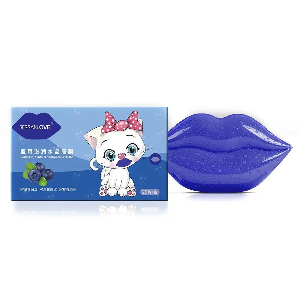 

20Pcs/Set Beauty Moisturizing Lip Mask Lip Plumper Pink Crystal Collagen Lip Patches Repair Lip Lines Korean Cosmetics Skin Care