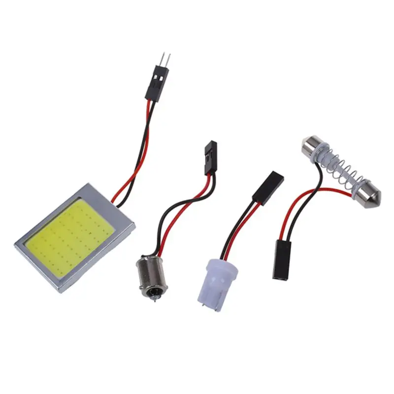 2 X T10 панель 24 SMD COB Светодиодная автомобильная лампа для чтения/потолочная белая +