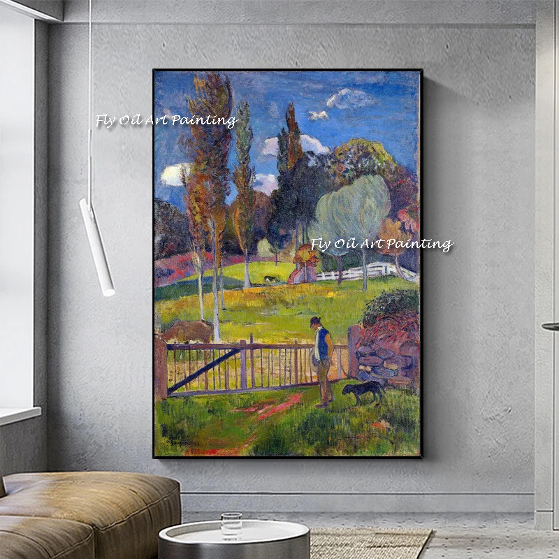 Домашний декор абстрактный пейзаж на холсте пол гаугин картина маслом Ручная