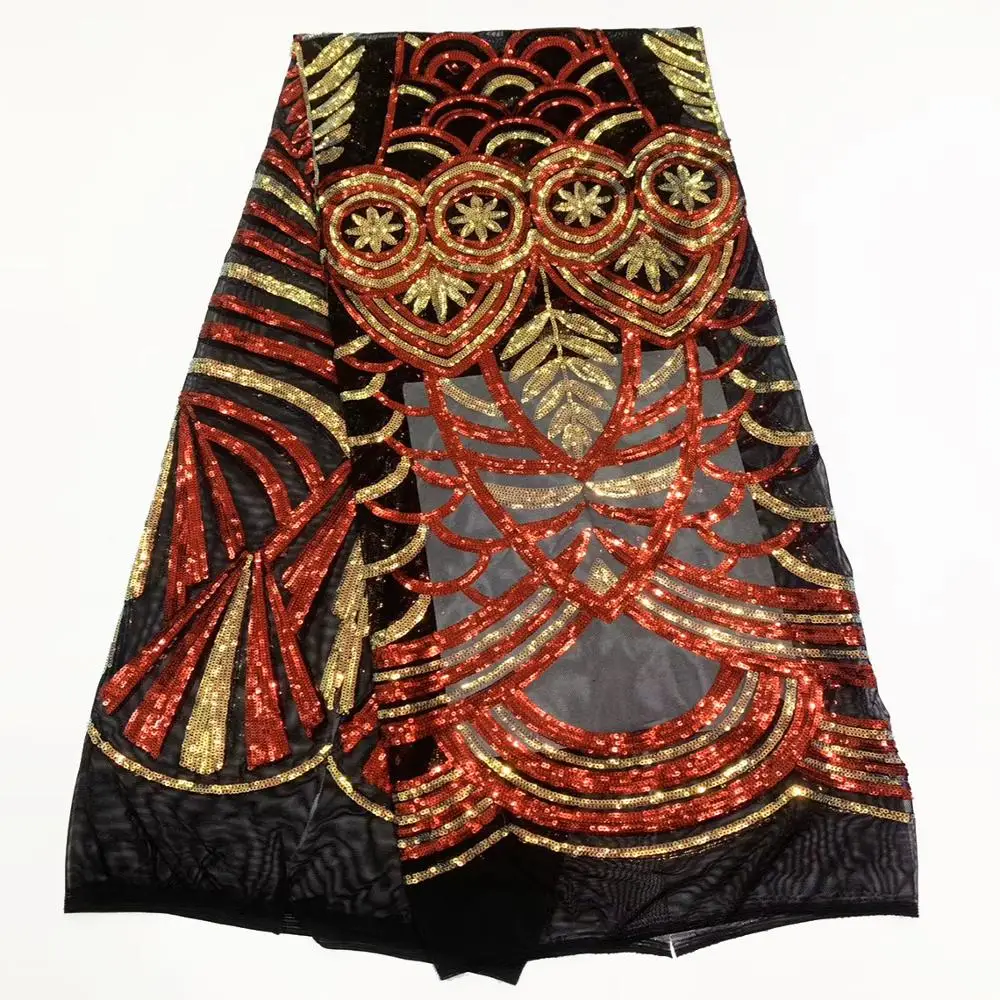 Новинка 2020 модная Красная Блестящая эластичная Тюлевая ткань французское