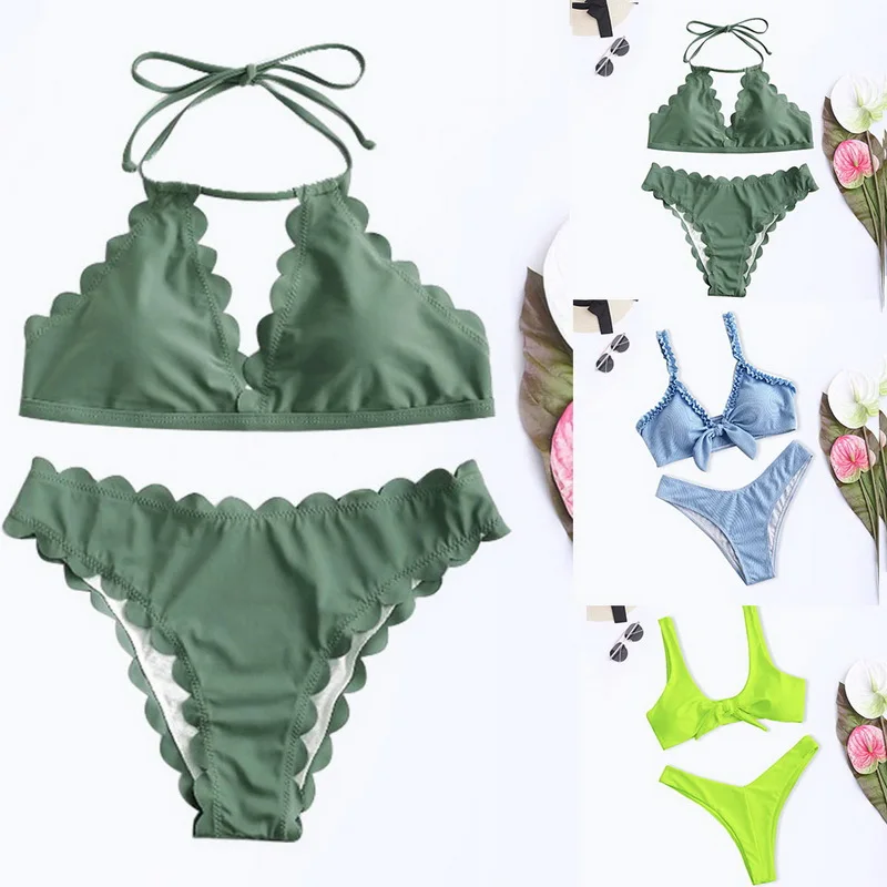 SFIT 2020 сексуальный бикини Mujer с подкладкой желтый микро набор карамельный цвет две